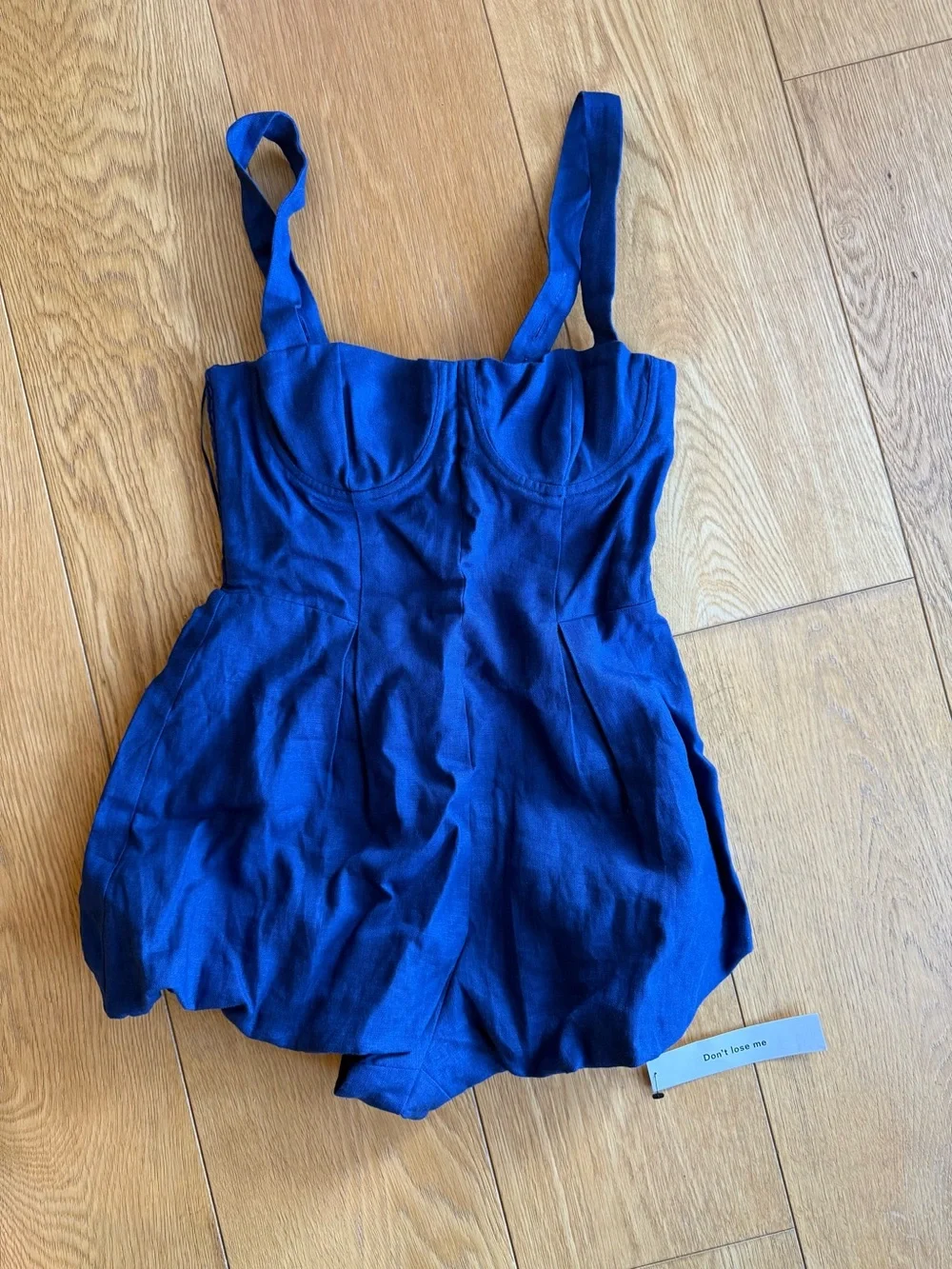 Reformation Lydia Linen Romper Blue - Size 0